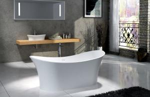 China Non Toxic 1800*900*580mm Freestanding Deep Soaking Tub factory