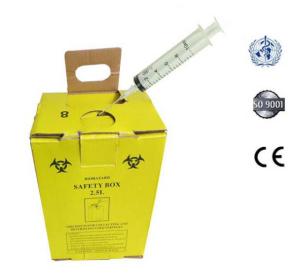 China 2.5L Safety box, Disposable Medical Cardboard Safety Box, Safety Box For Syringe,Needles and sharps, 2.5 Liters factory