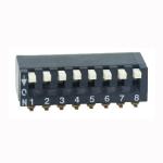 Black 3 Position PIANO Type SPST 2.54mm Pitch SMD DIP Switch Gull Wing