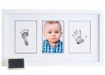 Customize Wood Baby Hand And Footprint Photo Frame With Safe Clean Touch Ink Pad