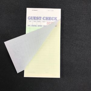 CT-108 Customizable English US Guest Check with 1/2/3 Sheets Tailored Columns