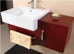 Newest Solid wood ceramic basin bathroom cabinet