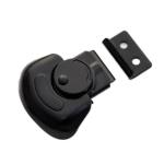 Hasp Plastic Carbon Steel Butterfly Twist Draw Latch Black Mini