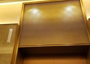 China Golden Ss 304 Ornamental Wire Mesh For Elevators Hall Lobby factory