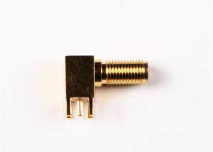 China Right Angle SMA RF Connector Male Plug Solder RF Coaxial Connector Light Weight factory