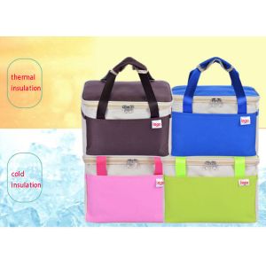 Rectangular Insulated reusable custom cooler bag aluminium foil lunch bags