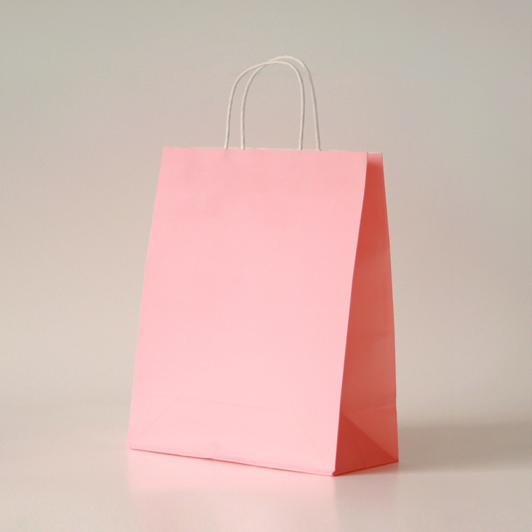 Retail Multi Colored Kraft Paper Shopping Bags with Folding Style and Custom Pattern