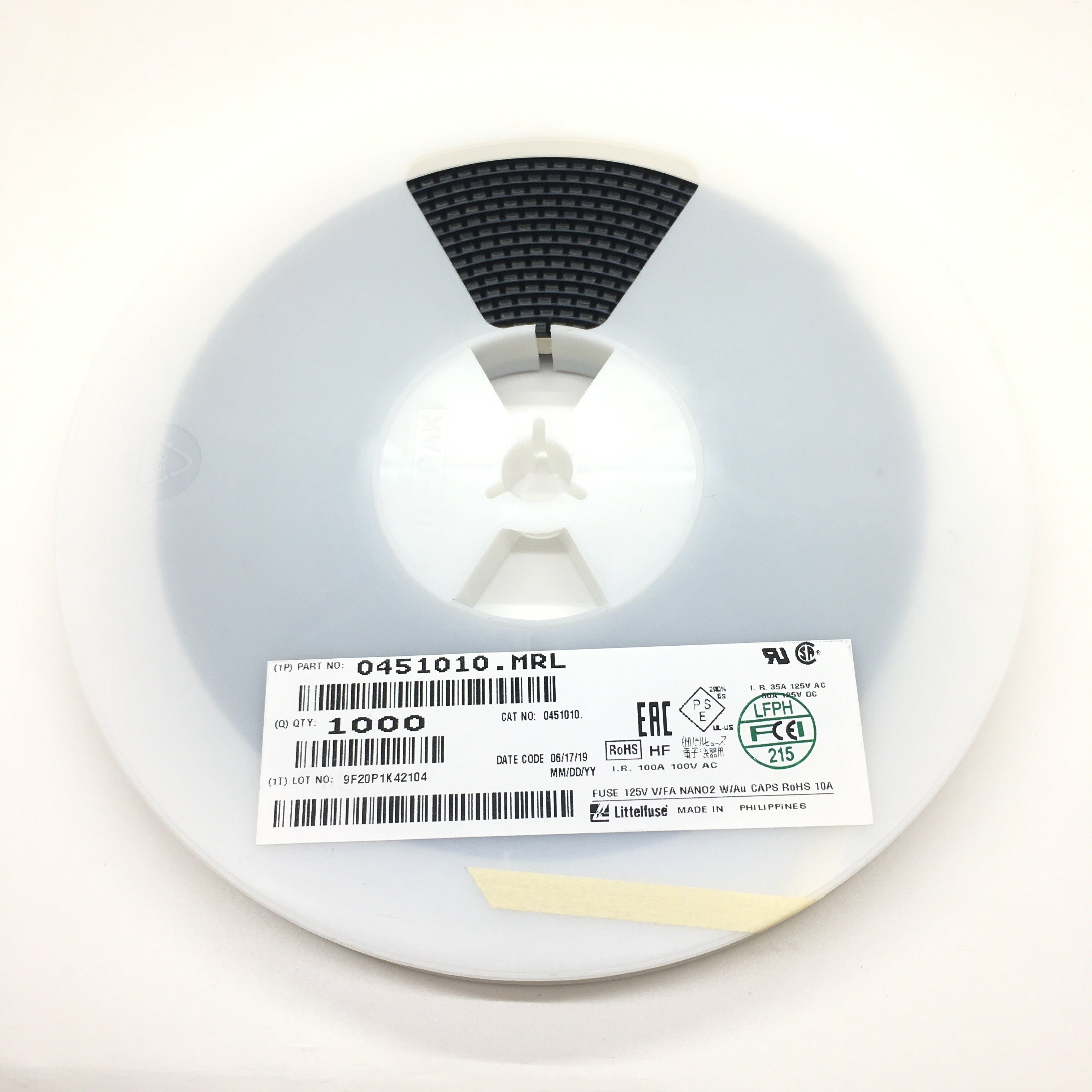 Networking Circuit Protection Fuses 10A 20A Resettable Fuse 0451010.MRL