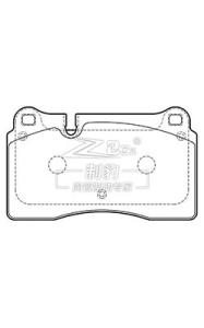 China Porsche Cayenne SUV (955) Brembo Ceramic Brake Pad D1129 7L6698151E factory