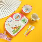 Cute Cartoon Children'S Melamine Dinnerware Set Plate Bowl And Cup BPA Free