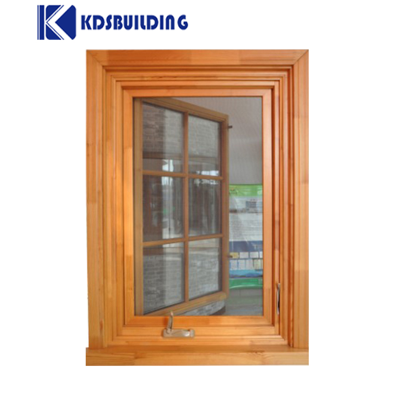KDSBuilding Newest Style Double Glazed Window Wood Crank Out Windows For Villa
