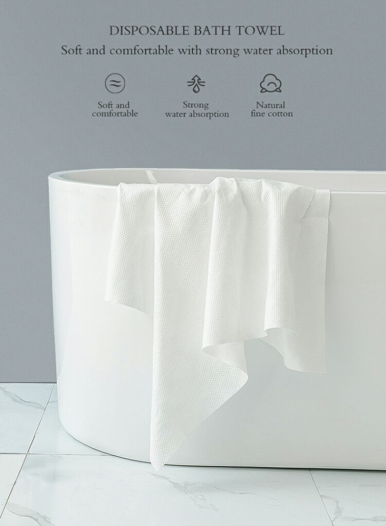 Customer Logo Disposable Towels for Beauty Salon Barber White OEM Bathroom Towel