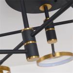 Residential Spray Paint Sand Black LED Ceiling Light 6500k Cri80