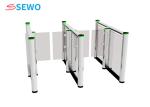 Glass Fastlane Turnstile Barcode Scanner / Card Reader Security Turnstile Gate