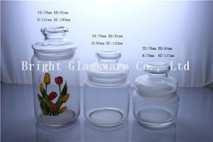 China Custom Glass Storage Jars, Cheap Glass Candy Jar factory