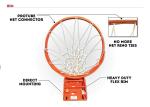 Waterproof Black Basketball Hoop Stand Rim 450MM With Powder Sprayed Surface