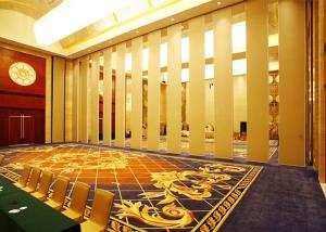China Ebunge Sliding Partition Walls MDF Melamine Finish Hanging System Without Floor Track factory