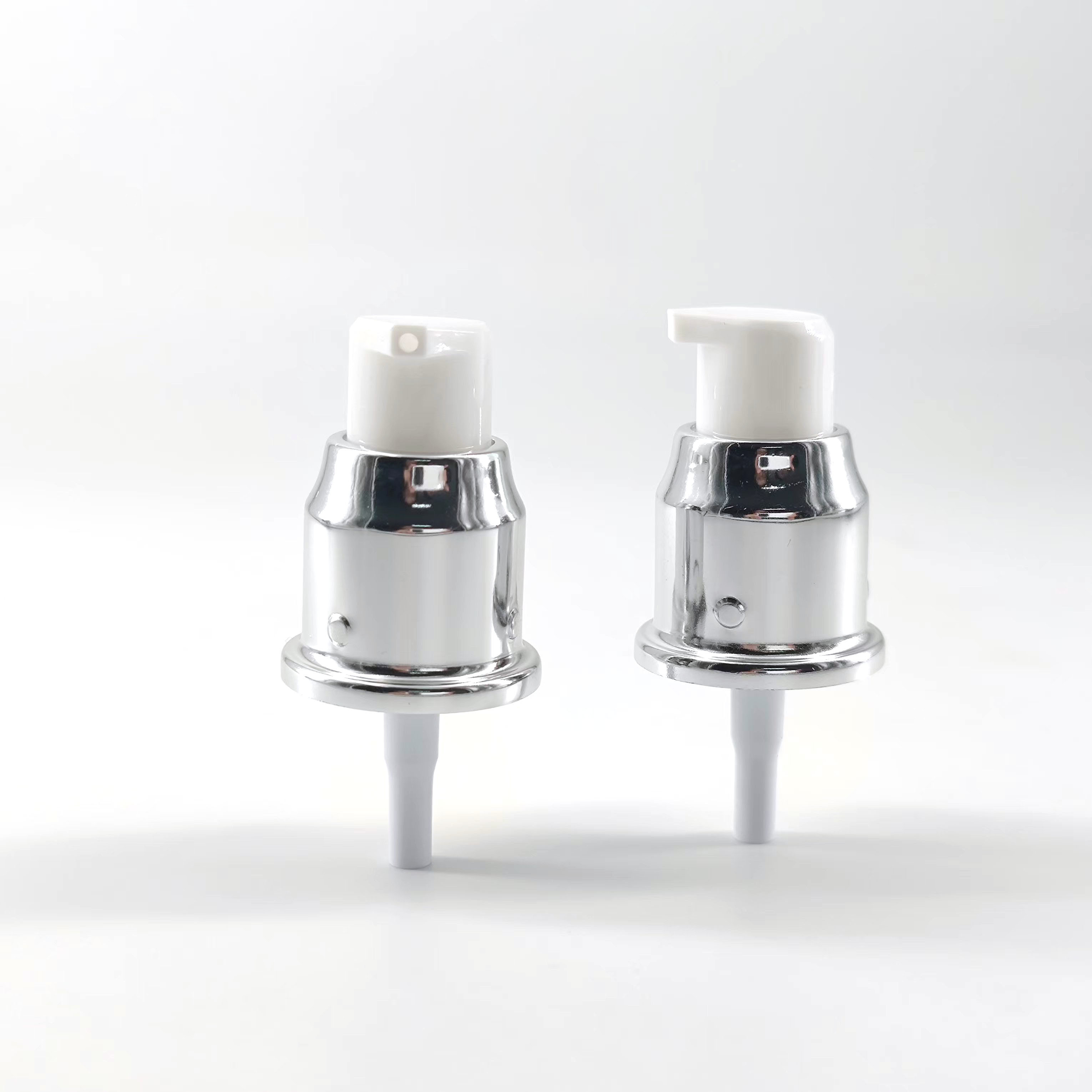 20mm Treatment Pump 20/410 Silver Aluminum Plastic For Cream Lotion Foundation
