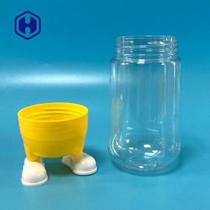 Sealable Smell Proof Cute 330ML Plastic Cookie Jar With Lids