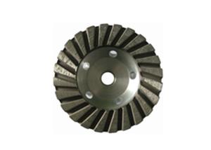 China Grey 4.5'' Diamond Cup Wheel Turbo Cup Wheel With Aluminium Base for Granite factory