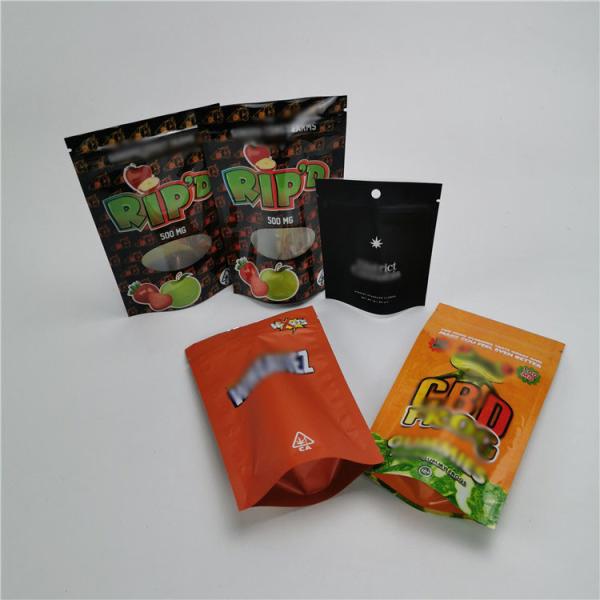 China Matte Clear Stand Up Pouch Packaging , Smell Proof Child Resistant Bag Zipper Top factory