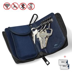 China Blue Nylon Faraday Key Wallet Signal Blocking Room Keys Card Holder factory