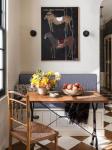 Modern Hotel Restaurant Furniture Fabric L Shaped Upholstered Bench