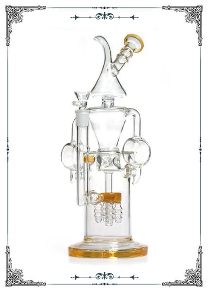 14MM Glass Recycler Glass Bong Bubbler Percolator Smoking Water Pipes