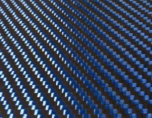 China Orange Blue Hybrid Carbon Kevlar Fabric , 200GSM Aramid Carbon Mixed Cloth factory