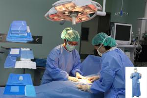 China Blue Non - Woven Surgical Packs Disposable For Caesarean Operation factory