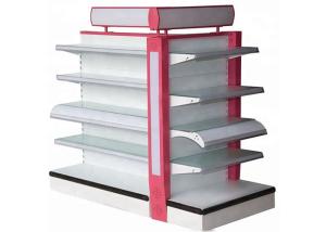 China Customized Glass Display Rack , Cosmetics Display Shelves With Light Box factory