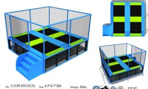 China 22M2 Super Elasticity Indoor Trampoline Park Made in China/Competitive Price Commercial Indoor Jumping Bed factory