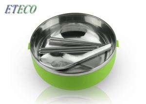 China 3 Layers Stainless Steel Bento Box Ergonomic Silicone Sealing Ring Heatproof factory