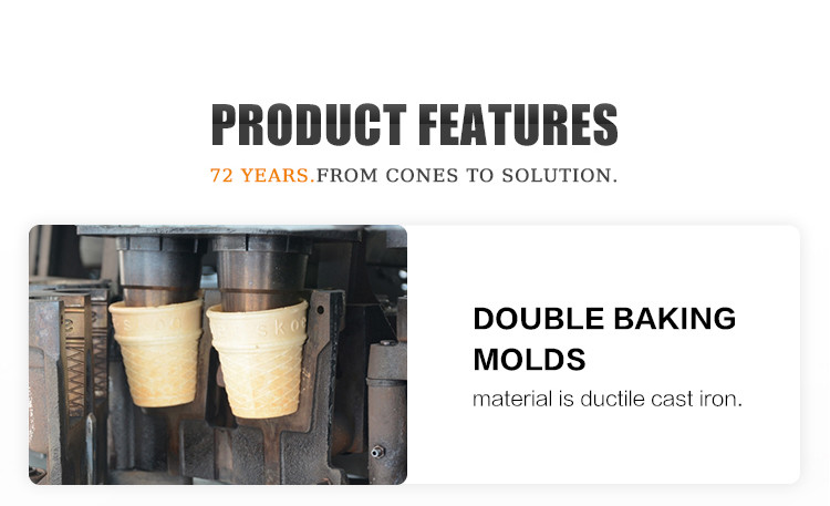 28 Plates Wafer Cone Production Line Ice Cream Wafer Cone Machine