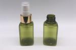 30ml Square PET Plastic Toner Water Bottle With Cap