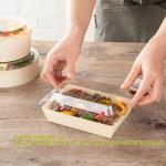 20 Oz Short Flare Wooden Containers - Containers Sold Separately, Clear Plastic