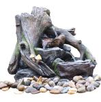 OEM Acceptable Rock Water Fountains In Fiberglass / Resin Material