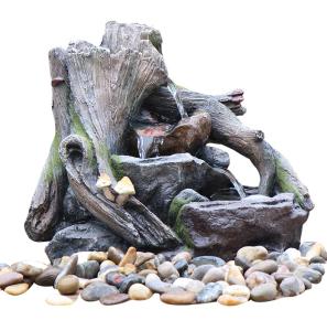 China OEM Acceptable Rock Water Fountains In Fiberglass / Resin Material factory