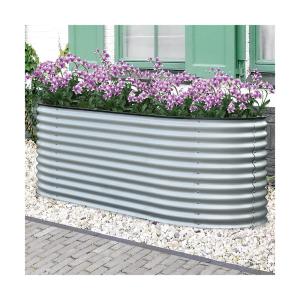 China PB Galvanized Metal Raised Garden Beds 0.6mm With Rubber Protecting factory