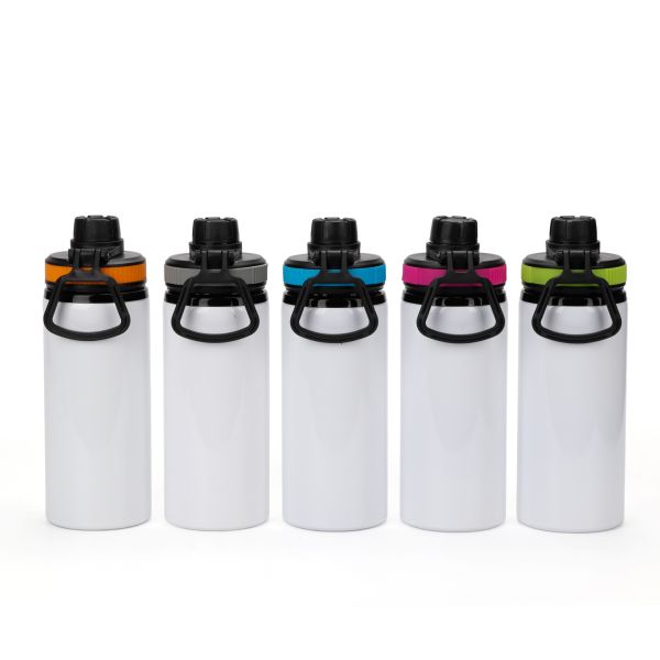 Custom Logo 600ML Aluminum Sublimation Water Bottles With Handle Lid Sublimation Blanks Sport Water Bottle