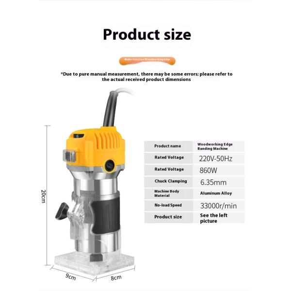 Bobenelectric Trimmingmachine Woodworking Trimming Slotting Machine Engraving Machine Electric 6-speedwoodworkingmilling Machine