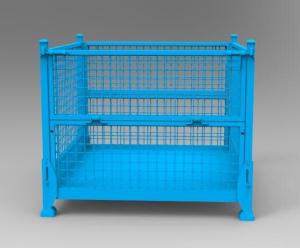 China Heavy Duty Collapsible Stacking Steel Mesh Pallet Box for Sale factory