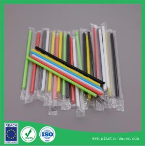 China Diameter 6mm length 185mm Drinking straw for juice in colorful individual package factory