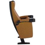 High - End Faux Leather PP Panel Movable Arm Cinema Theater Seats Reclined Back