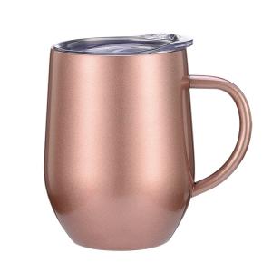 China 12oz Double Wall Stainless Steel Vacuum Flask Eggshell Coffee Tumbler factory