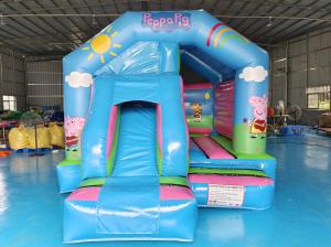 China Commercial Outdoor Bouncer Infant Games Peppa Pig Cartoon Inflatable Bounce House With Slide Inflatable Combo For Kids factory