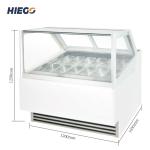 Commercial Ice Cream Display Unit 50-60hz Gelato Dipping Cabinet