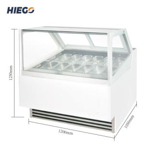 China R404 Ice Cream Cone Display Cabinet Baked Pastry Ice Cream Dipping Case Stand Alone factory