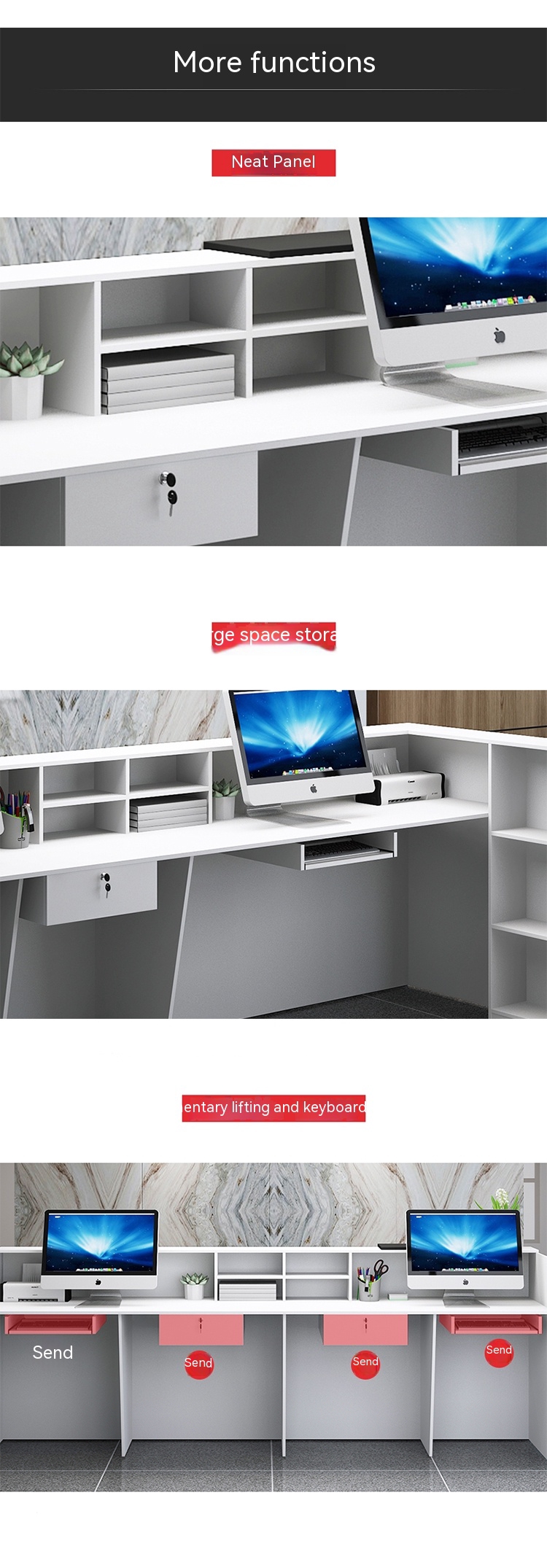 Front Desk Reception Consultation Customizable Simple Bar Cabinet for Company Cashier