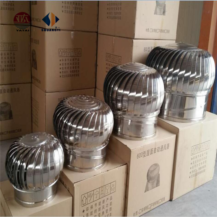 Stainless Steel Blade Industrial Roof Extractor Fan Without Electricity for Hotels Made